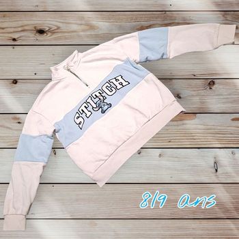 🐾 Sweat-shirt fille Stitch – Disney x Primark – 8/9 ans💙