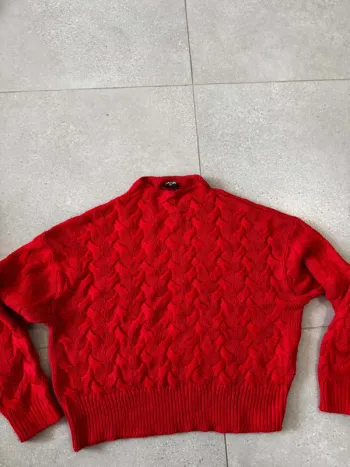 Pull rouge Pull lover Jennyfer, taille L, très bon état