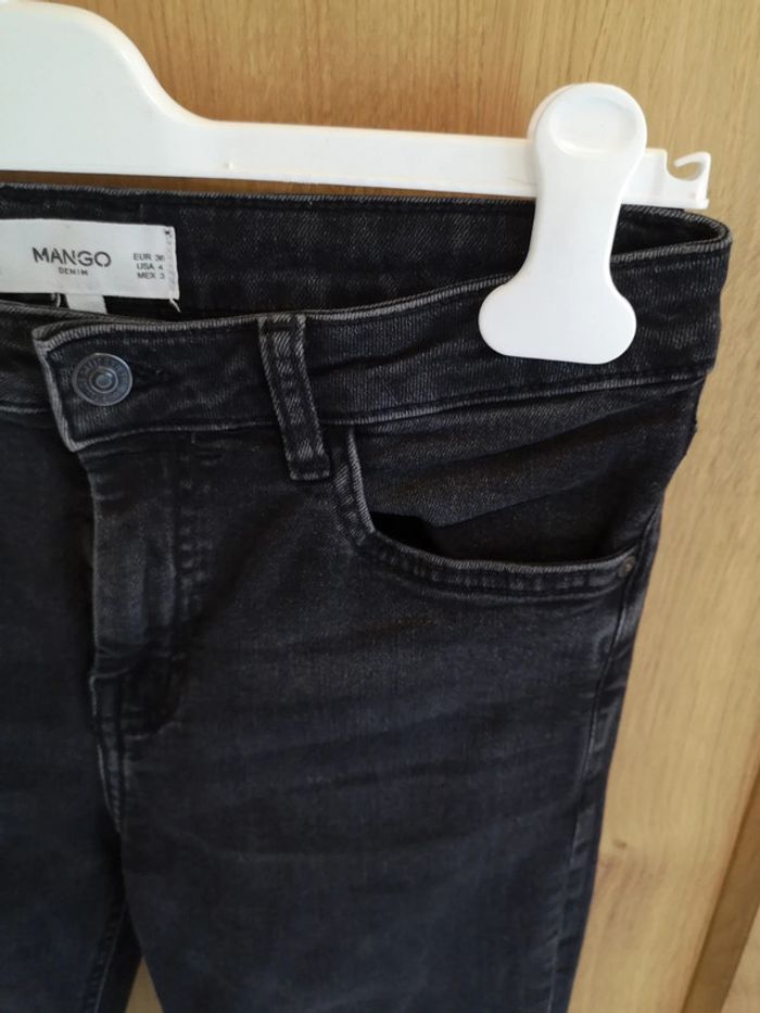 Jeans Mango frangé en noir 36 - photo numéro 5