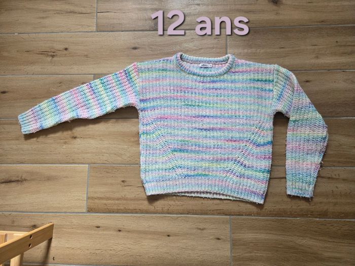 Pull en maille multicolore pastel - Gémo - 12 ans