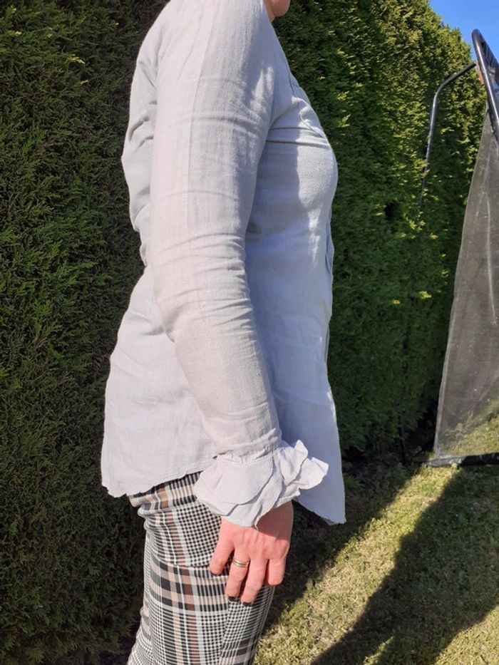 Magnifique tunique en lin grise - photo numéro 5