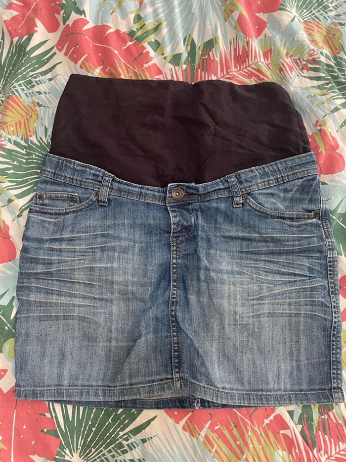 Jupe jeans maternité