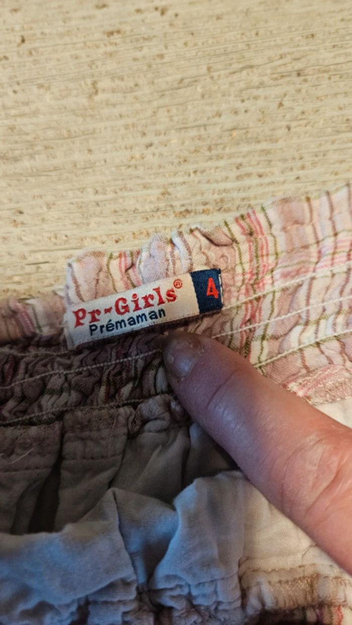 Jupe courte à carreaux rose, Prémaman, 4 ans, nickel - photo numéro 8