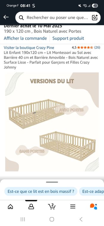 Ensemble lit matelas