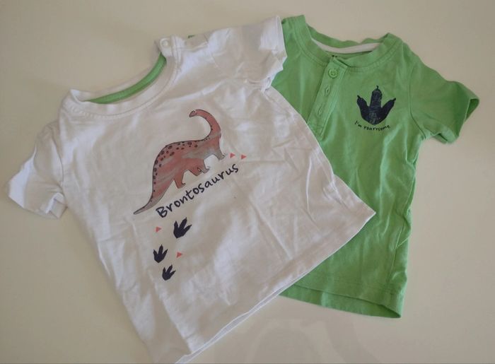 Lot 2 T-shirt bébé Lupilu 12 mois