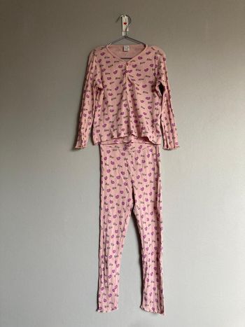 Pyjama fille Veritas 5-6 ans – Rose Bisou – Finitions ondulées – Excellent état