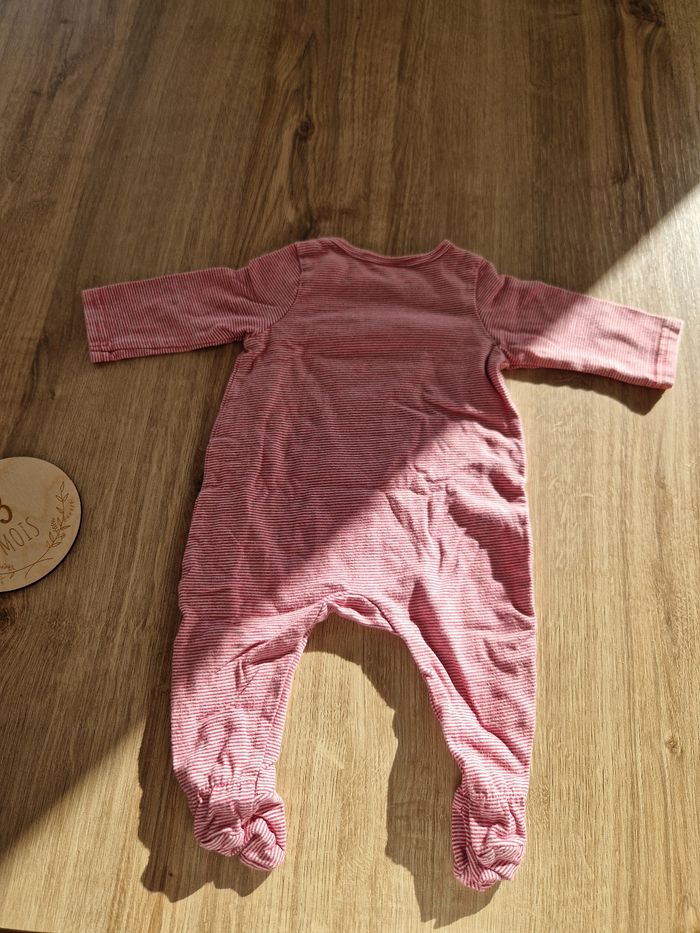 Pyjama en coton léger rayé rouge et blanc - 3 mois Tape à l'œil - photo numéro 2