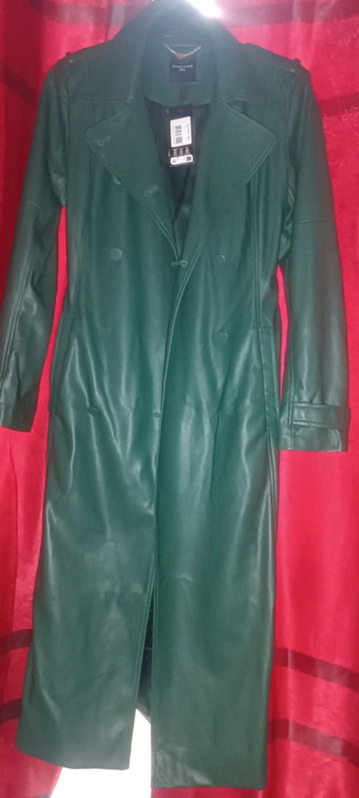 Veste trench longue verte Guess - photo numéro 4