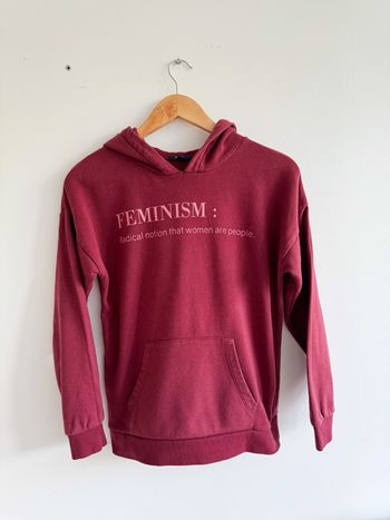Sweat-shirt à capuche bordeaux kiabi taille 34 XS