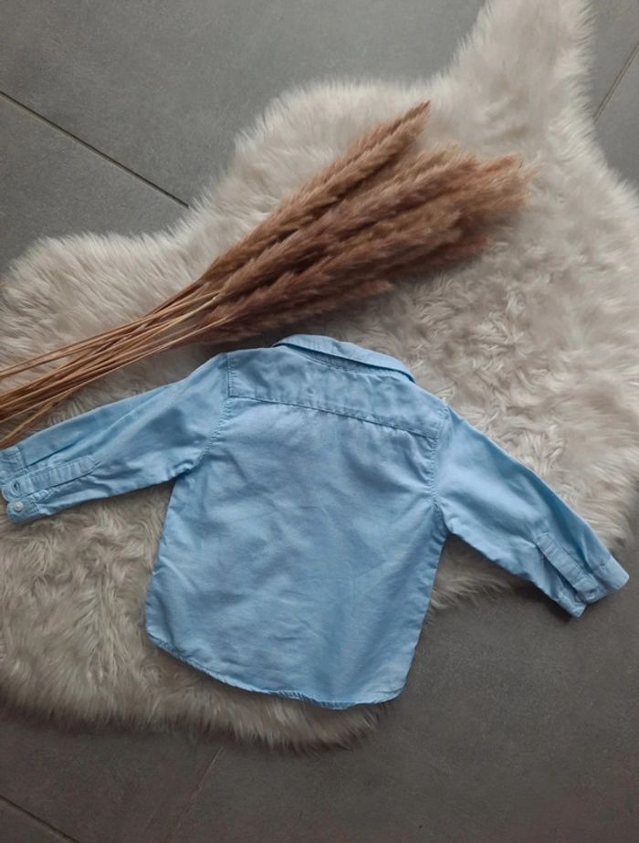 Chemise bleue 6/9 mois Zara - photo numéro 4