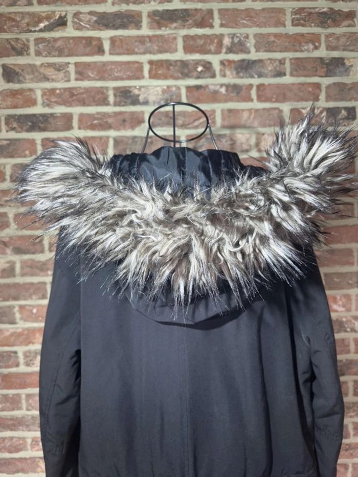 Parka noire H&M Taille S , à capuche à fourrure détachable - photo numéro 12