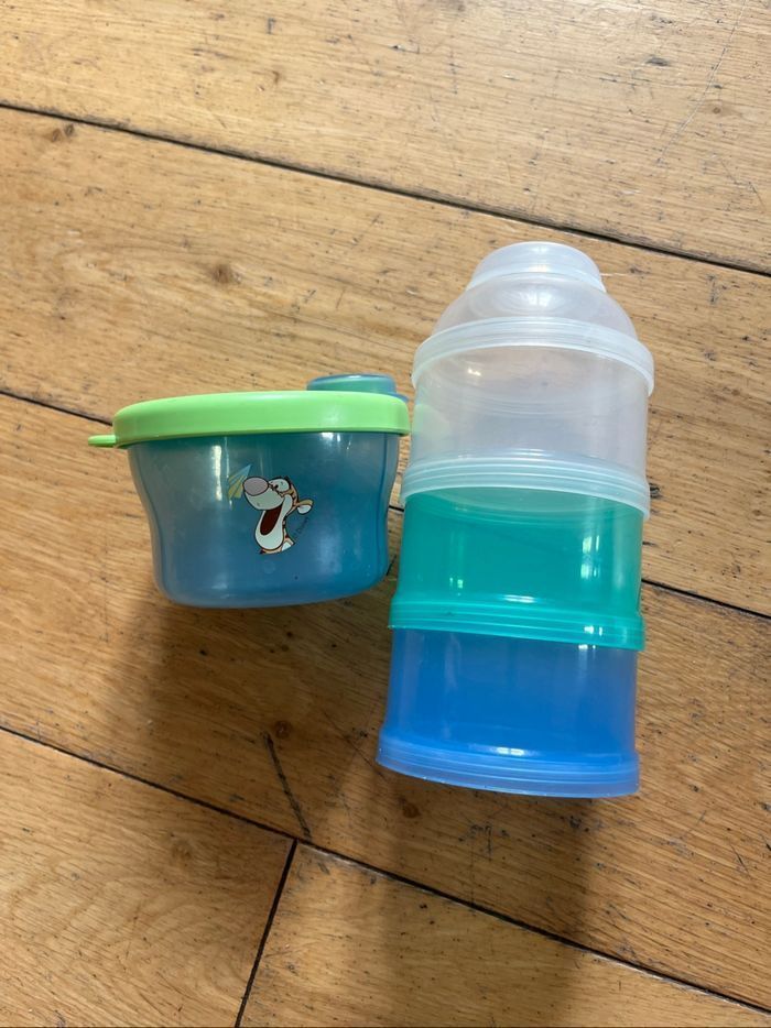 Lot de deux doseurs de lait à 3 parties