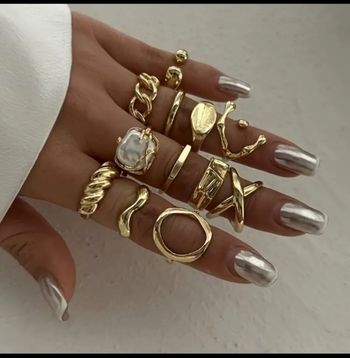 Lot 12 bagues ajustable neuf 