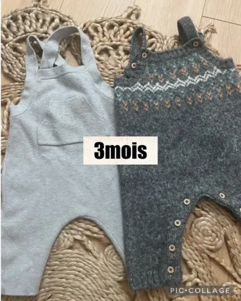 Lot salopette laine