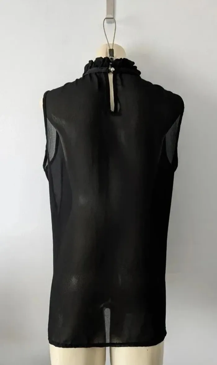 Blouse noire sans manches - Ambra made in Italy - taille M - photo numéro 2