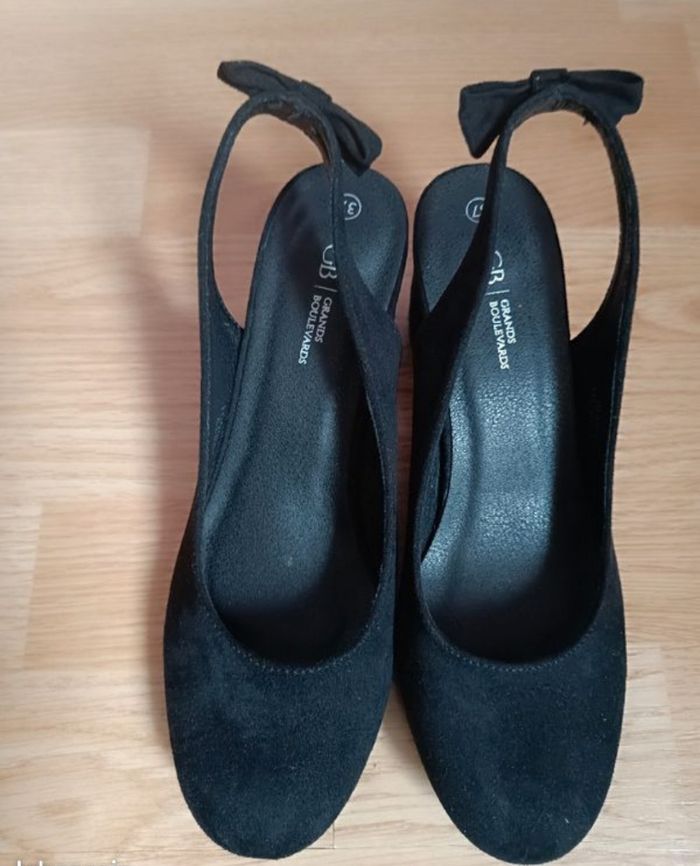 Ballerines noires daim GB p.37 neuves - photo numéro 3