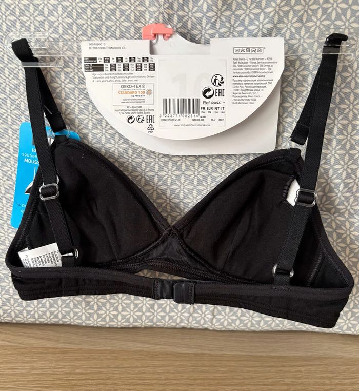 Soutien-Gorge Sans Armatures Noir "Coton Stretch" 70A - photo numéro 3