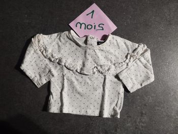 T-shirt pois dorés 1 mois