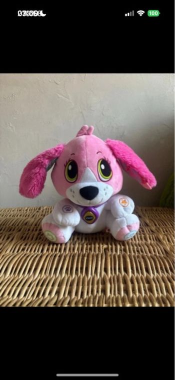 Chien Rose Vtech en très bon état