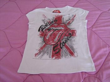 Tee-shirt blanc Rolling Stones