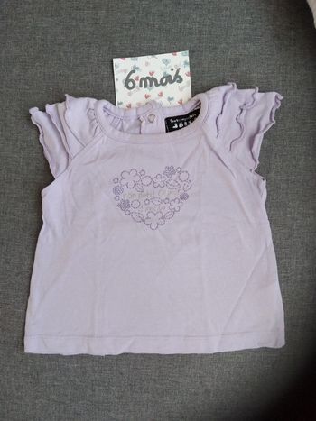 T shirt parme 6mois