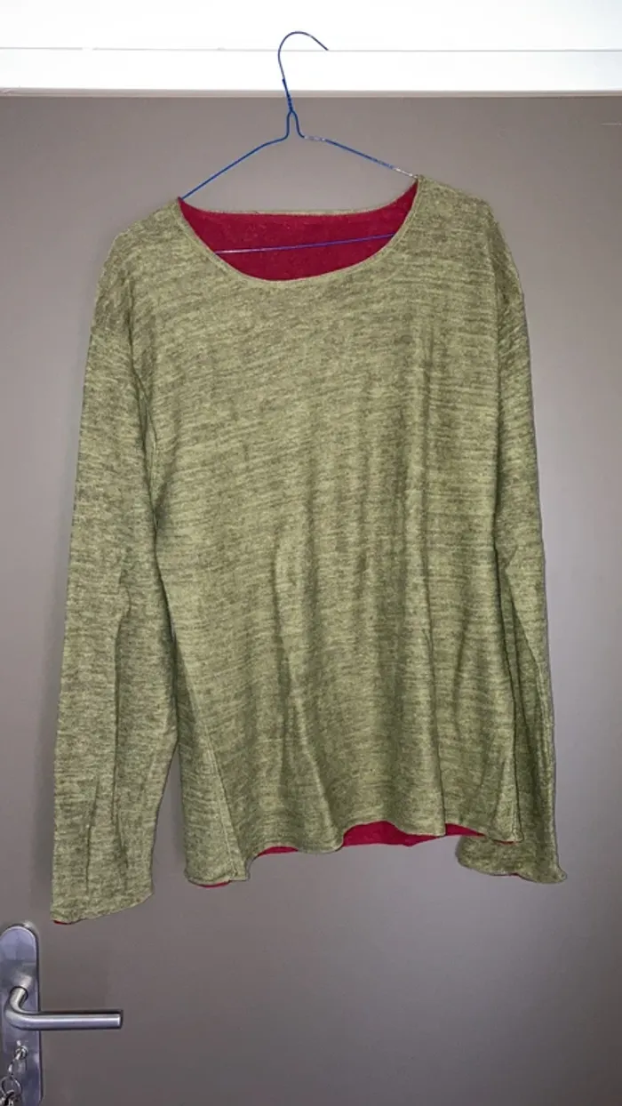 Pull homme kaki taille L lin et coton Levi’s