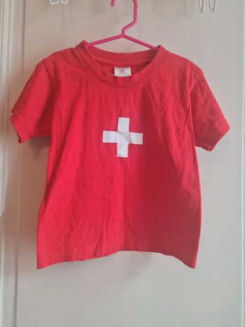 Tee shirt rouge B&C taille 3-4 ans
