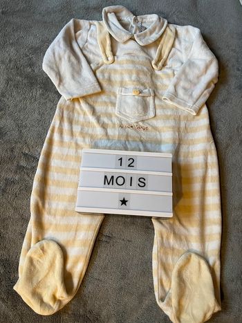 Pyjama velours 12M