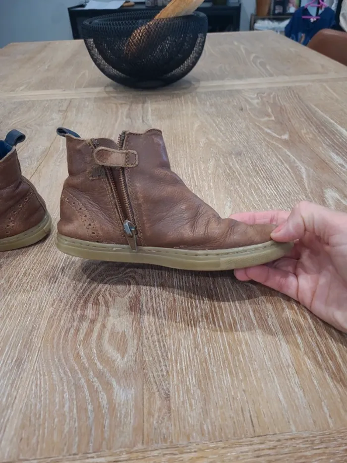 Bottines cuir marron fille 31 Okaidi - photo numéro 7