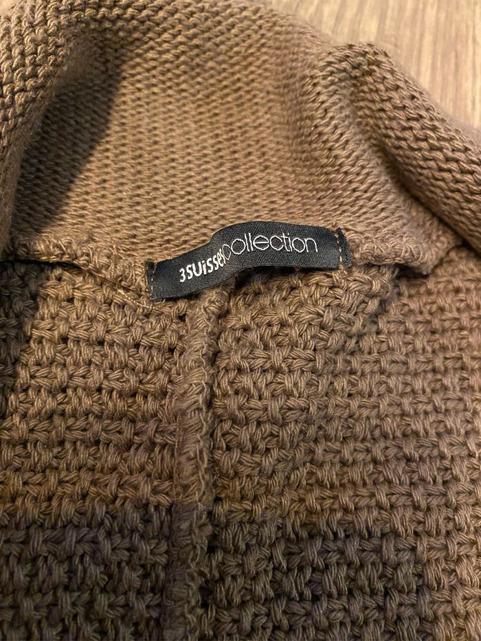 Gilet en maille brun taupe 3suisses collection T34/36 - photo numéro 4
