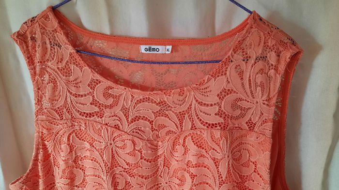 robe dentelle orange - photo numéro 2