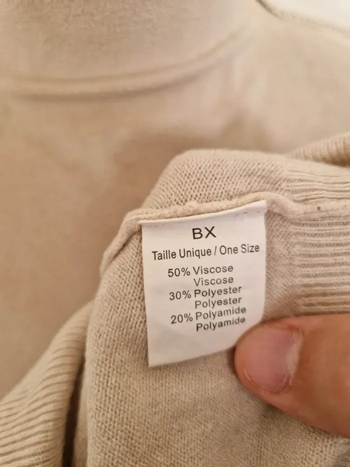 Robe pull ailes dans le dos beige enzoria - photo numéro 6