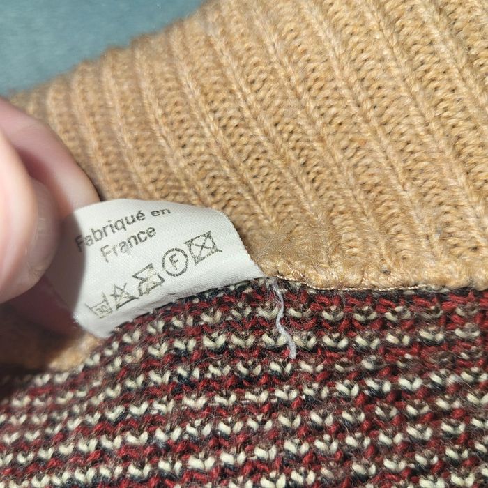 Gilet zippé  - Cardigan en Laine - Vintage 🧥 Made in France  -  Taiile L - photo numéro 9