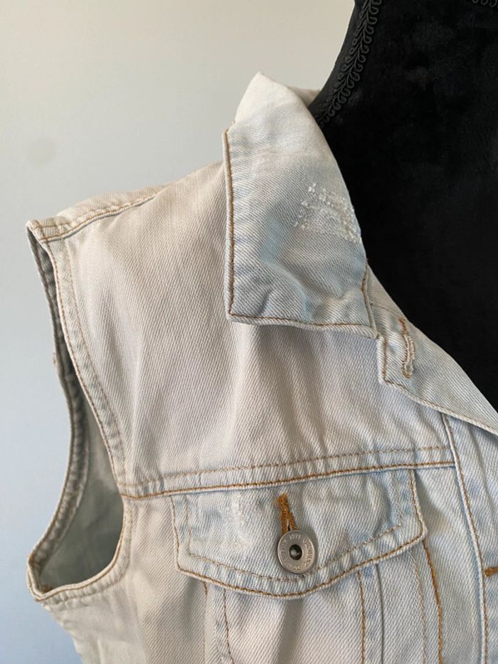 Blouson veste sans manche en jeans Pimkie taille S ou M - photo numéro 5