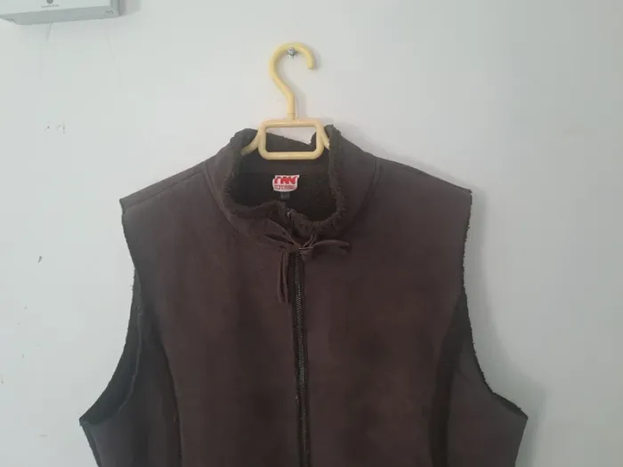 Veste effet Daim manches courtes marron Dorotennis Taille 42/44 - photo numéro 2
