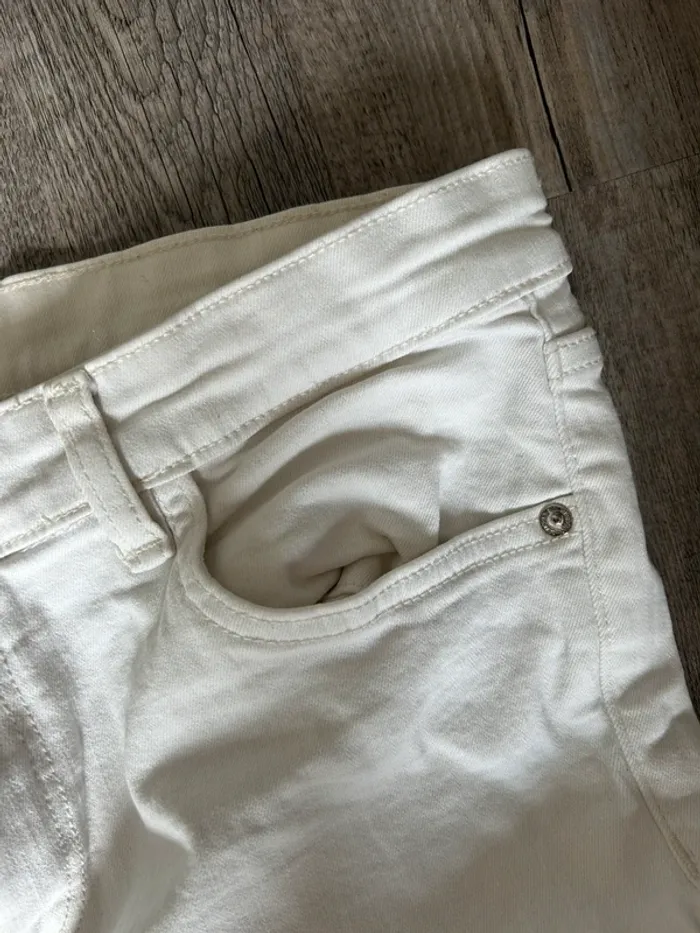 Jean blanc taille basse - photo numéro 5