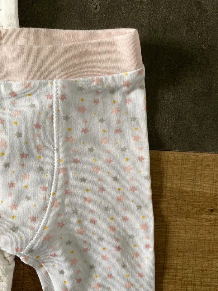 Lot 2 leggings bébé fille, 1 mois - photo numéro 2