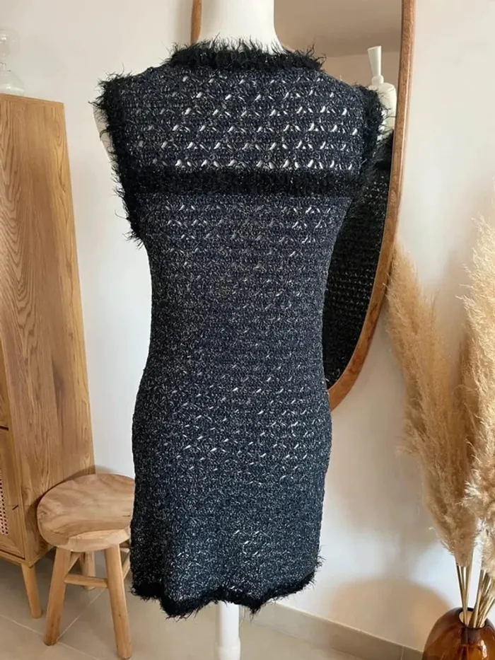 Robe en maille bleu marine et noire Tequila Solo - photo numéro 4