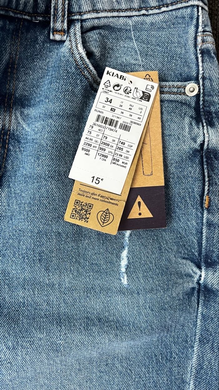 Jeans neuf t.34 / 16 ans - photo numéro 3