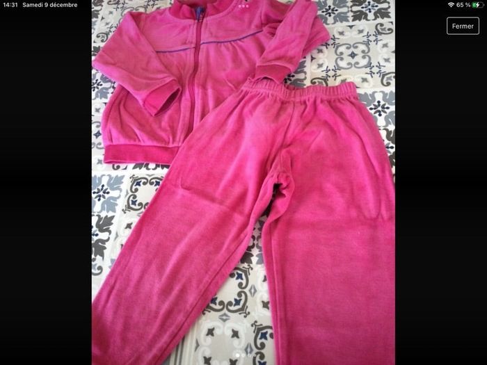 ensemble survêtement rose lupilu 86 / 92 tbe