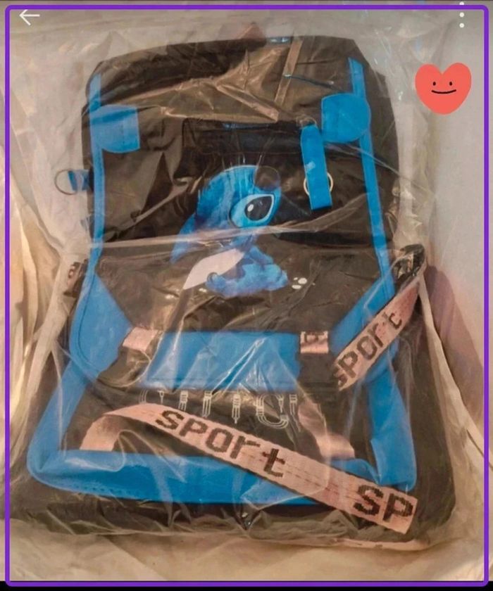 Sac d école à dos stitch neuf - photo numéro 6
