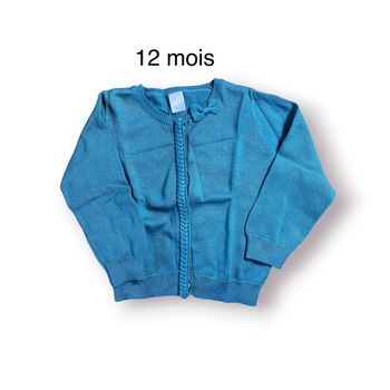 Tex Gilet vert avec noeud Taille 12 mois