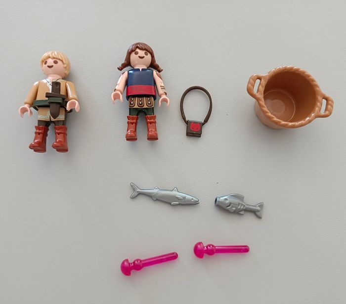 Playmobil Dragons 3 - Furie éclair et son bébé dragon et 2 enfants Vikings - photo numéro 5