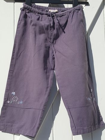 Pantacourt violet A L'Heure Anglaise taille 8 ans