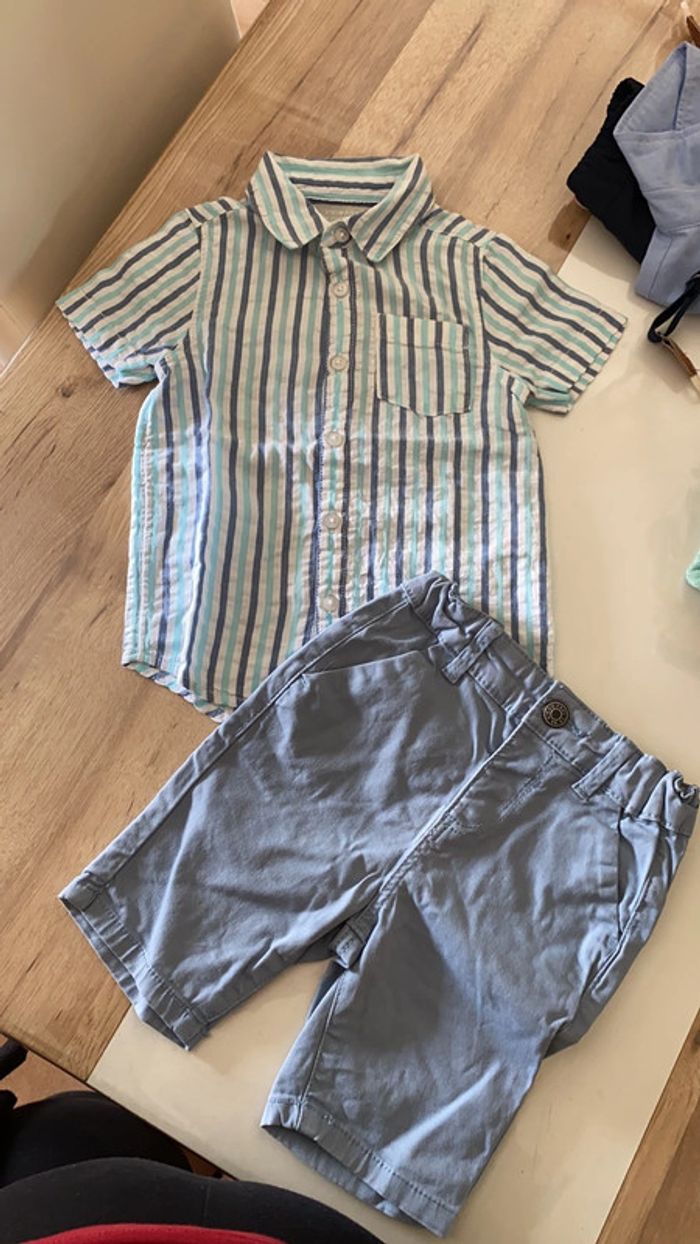 Ensemble chemise bermuda primark 18/24 mois