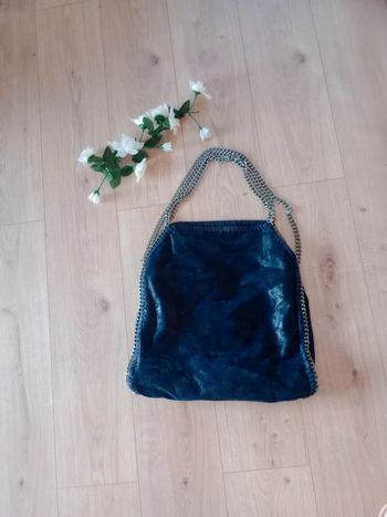 Sac femme fourre tout bleu marine cérusé c 84