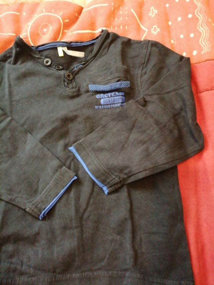 T shirt noir manches longues - photo numéro 2