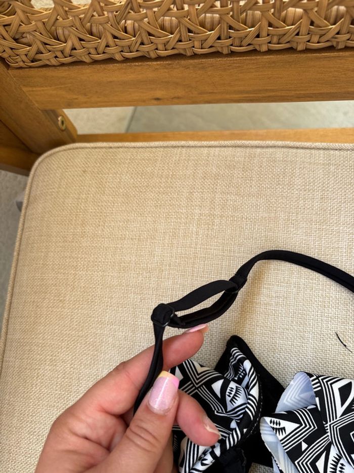 maillot de bain 2 pièces noir et blanc - photo numéro 6