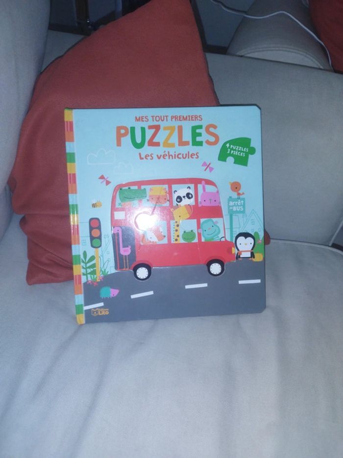 Livre mes tout premiers puzzles les vehicules
