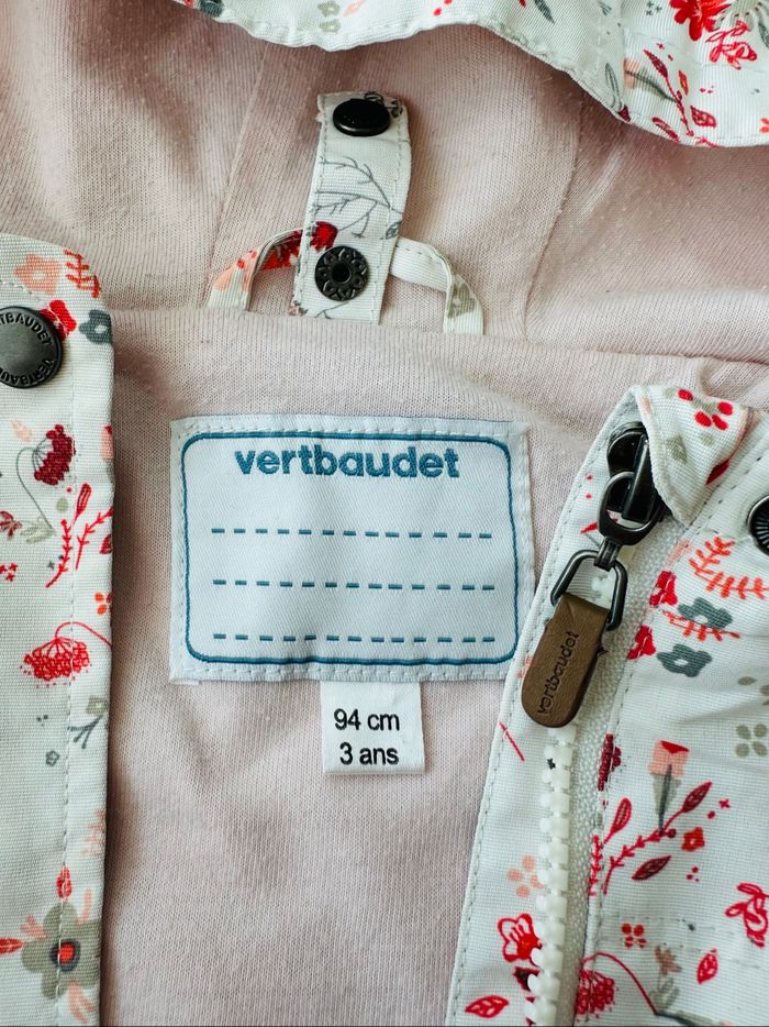 Parka/Veste fleurie 2 en 1 Vertbaudet fille 3 ans - photo numéro 6